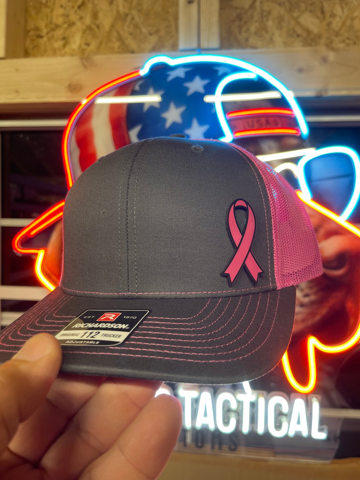 Breast Cancer Awareness Hat – Pink Ribbon Trucker Hat | Pointer Tactical Customs