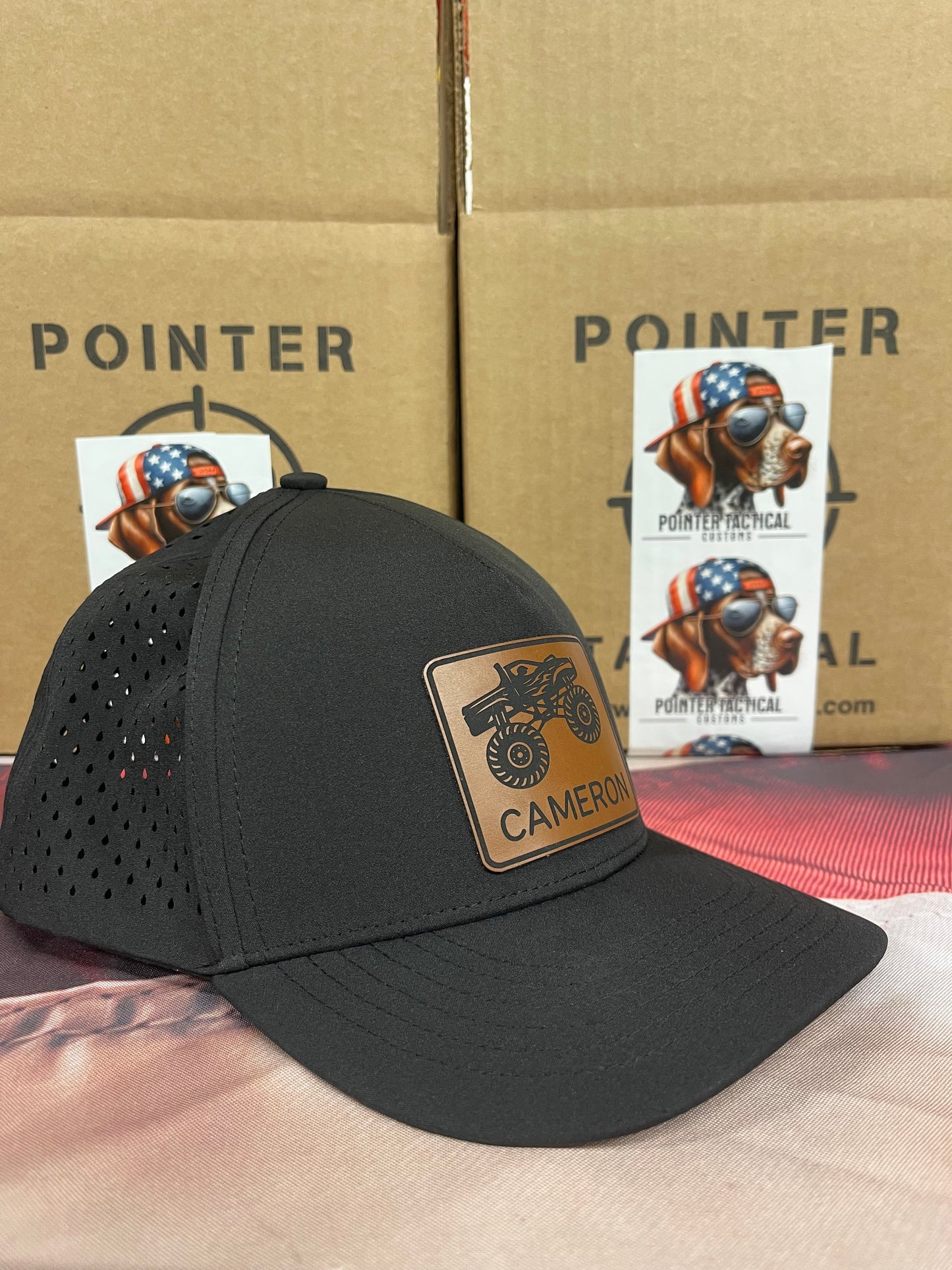 Custom Monster Truck Name Hat for Kids | Personalized Trucker Hat by Pointer Tactical Customs