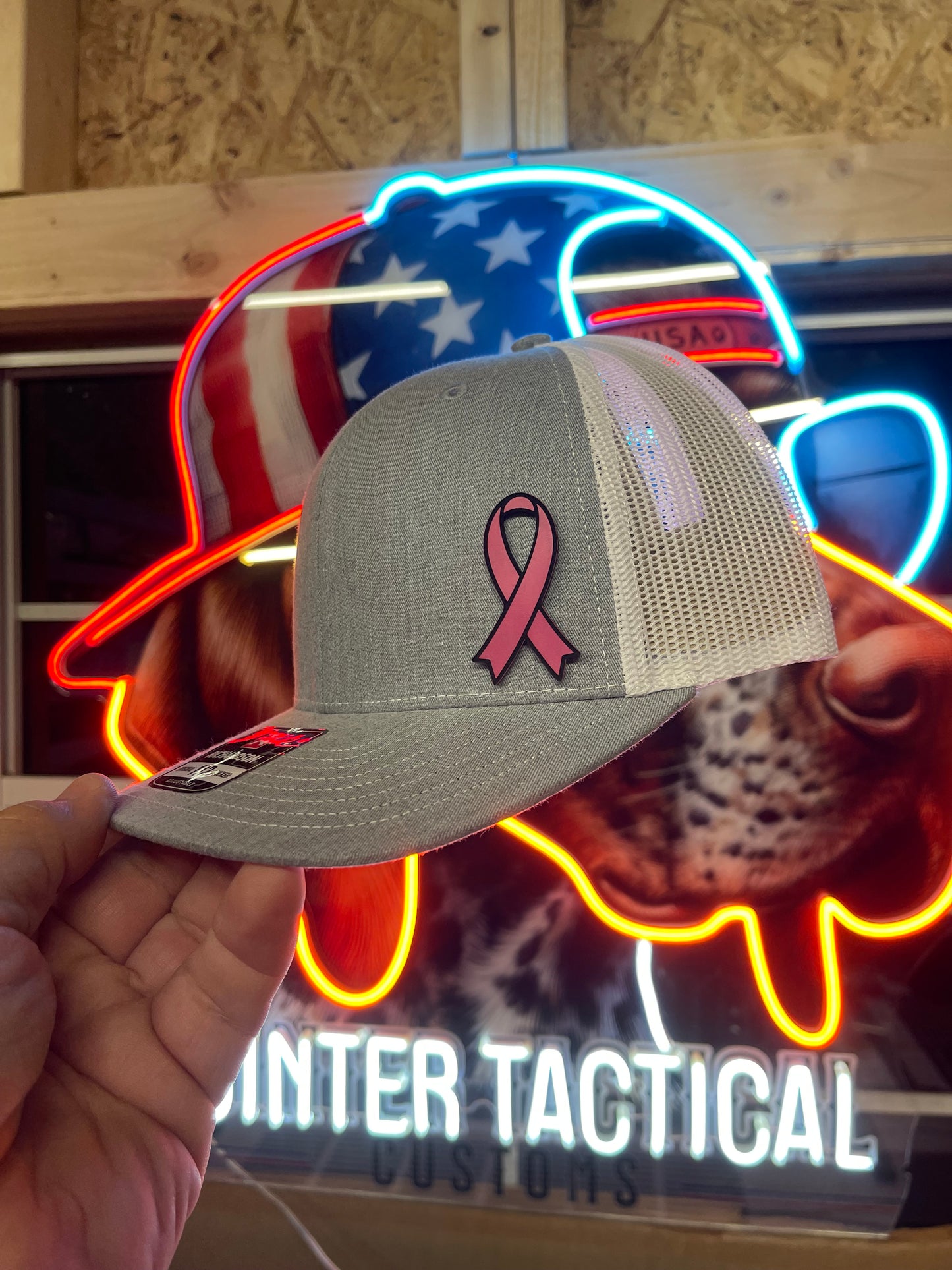 Breast Cancer Awareness Hat – Pink Ribbon Trucker Hat | Pointer Tactical Customs
