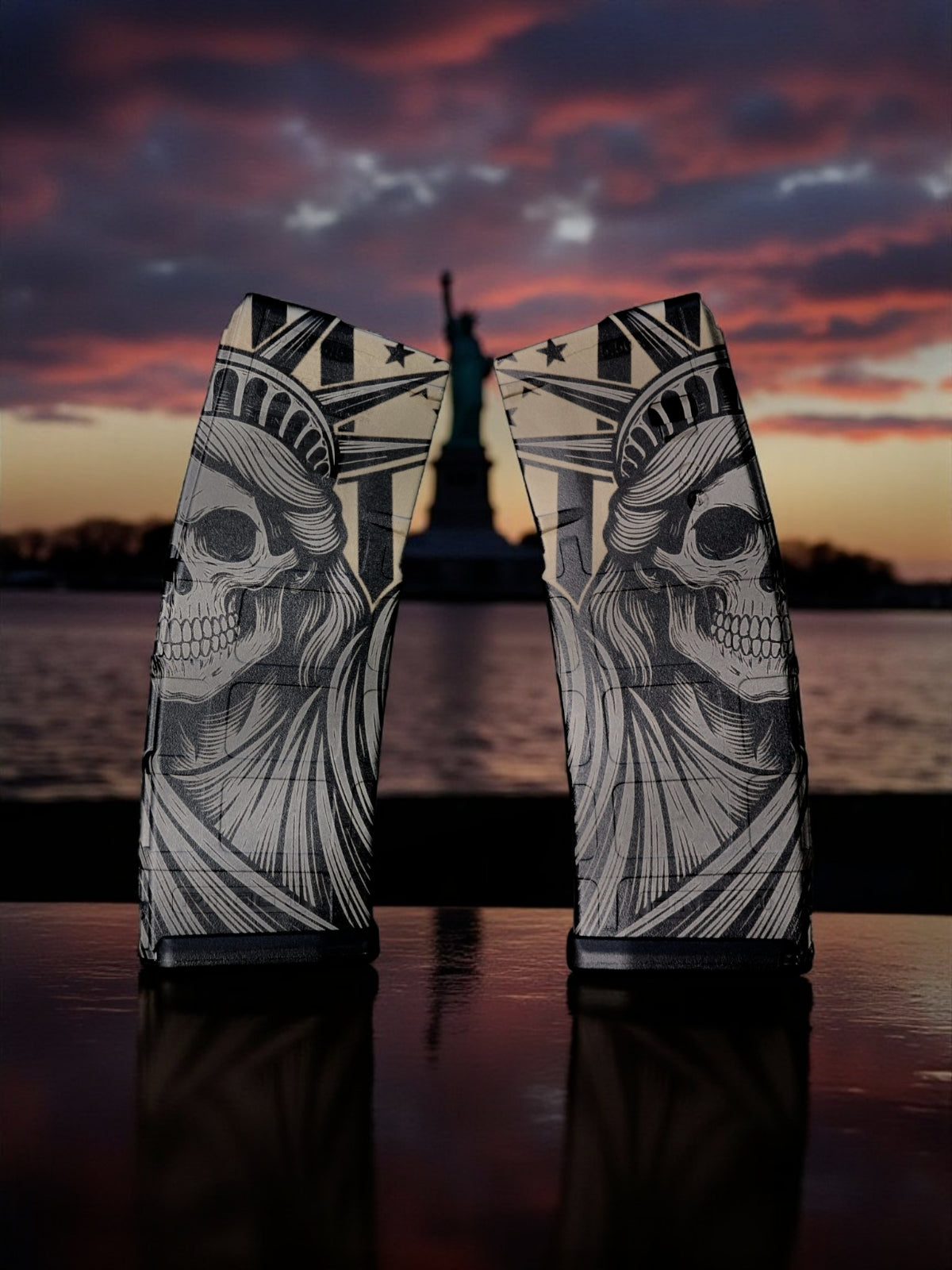Lady Liberty Reaper Custom Laser Engraved AR Magazines – Pointer Tactical Customs