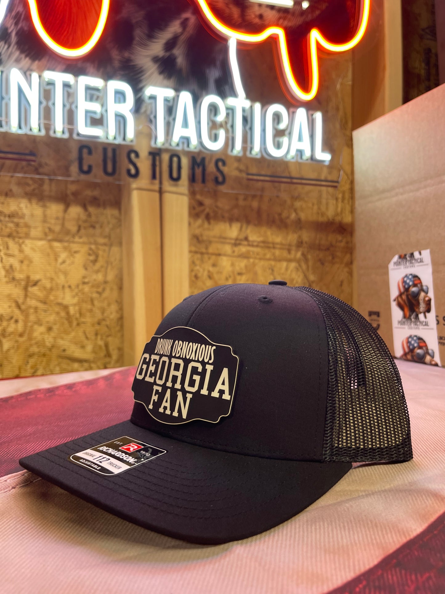 Drunk Obnoxious Georgia Black Hat – Black Out Patch Edition
