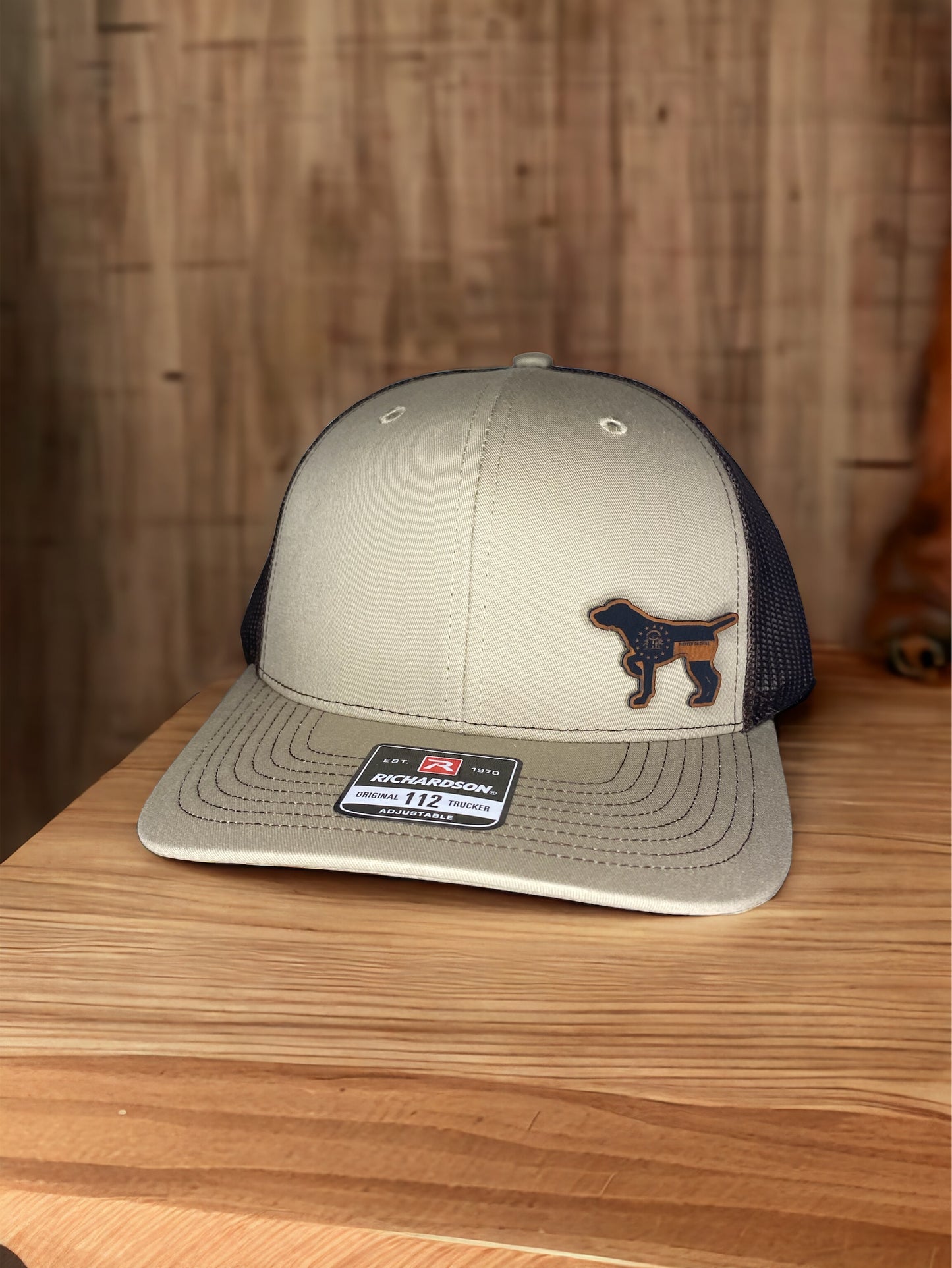 K9 Storm GA Flag Leather Pointer Richardson 112 Trucker Hat
