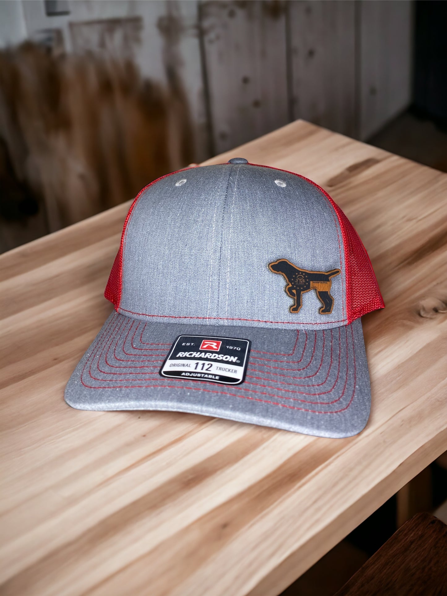 K9 Storm GA Flag Leather Pointer Richardson 112 Trucker Hat