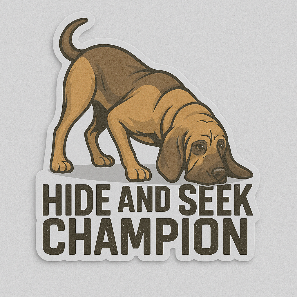 Hide and Seek Champion – Bloodhound Edition Vinyl Sticker