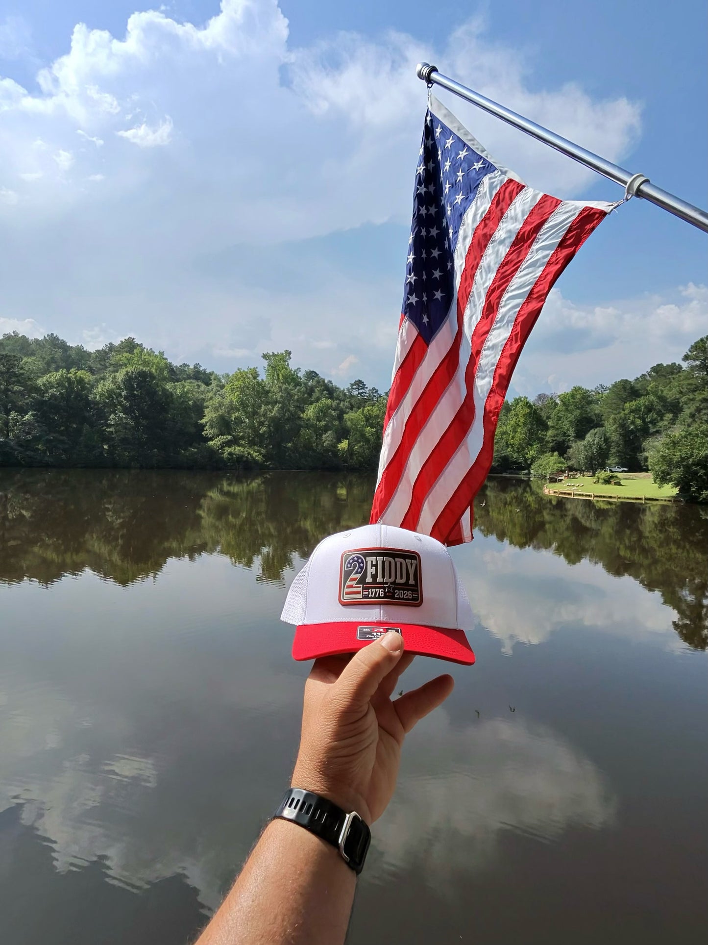 2 Fiddy (250) White/Red Richardson 112 Snap Back