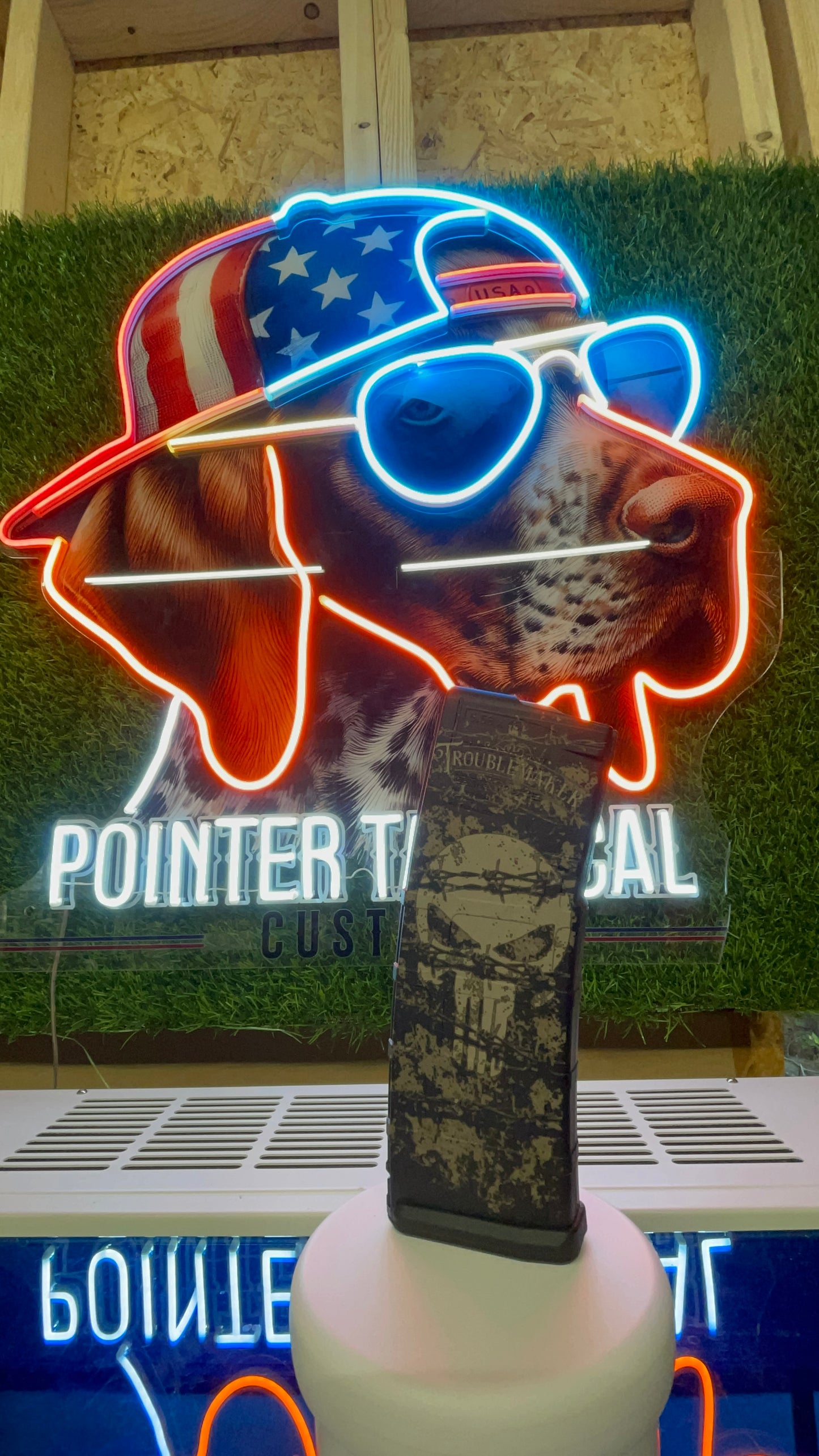 Custom Laser-Engraved “Troublemaker” AR Mag – Distressed Skull & Barbed Wire Edition | Pointer Tactical Customs