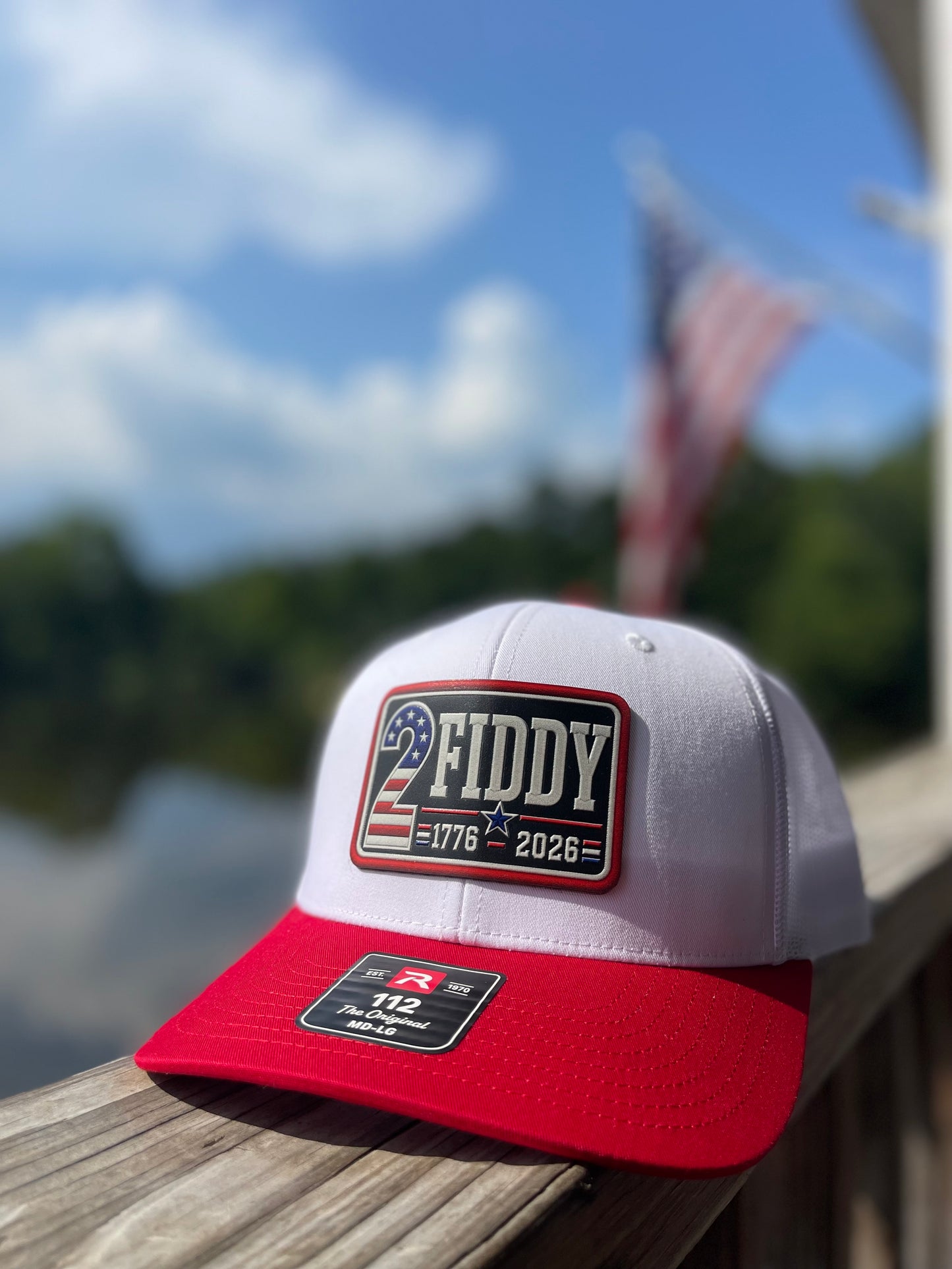 2 Fiddy (250) White/Red Richardson 112 Snap Back