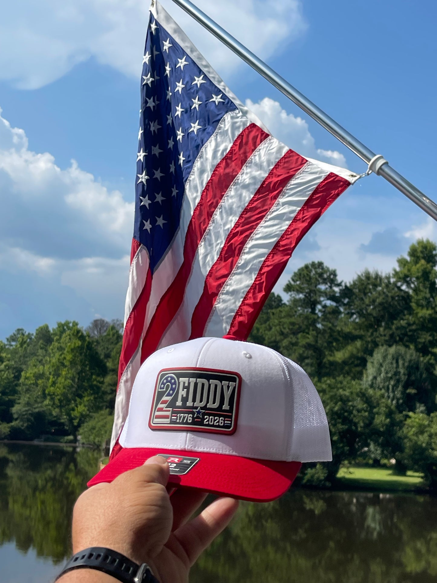 2 Fiddy (250) White/Red Richardson 112 Snap Back