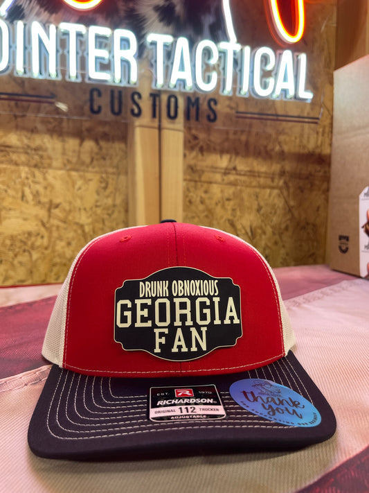 Drunk Obnoxious Georgia Fan RBW Black Out patch