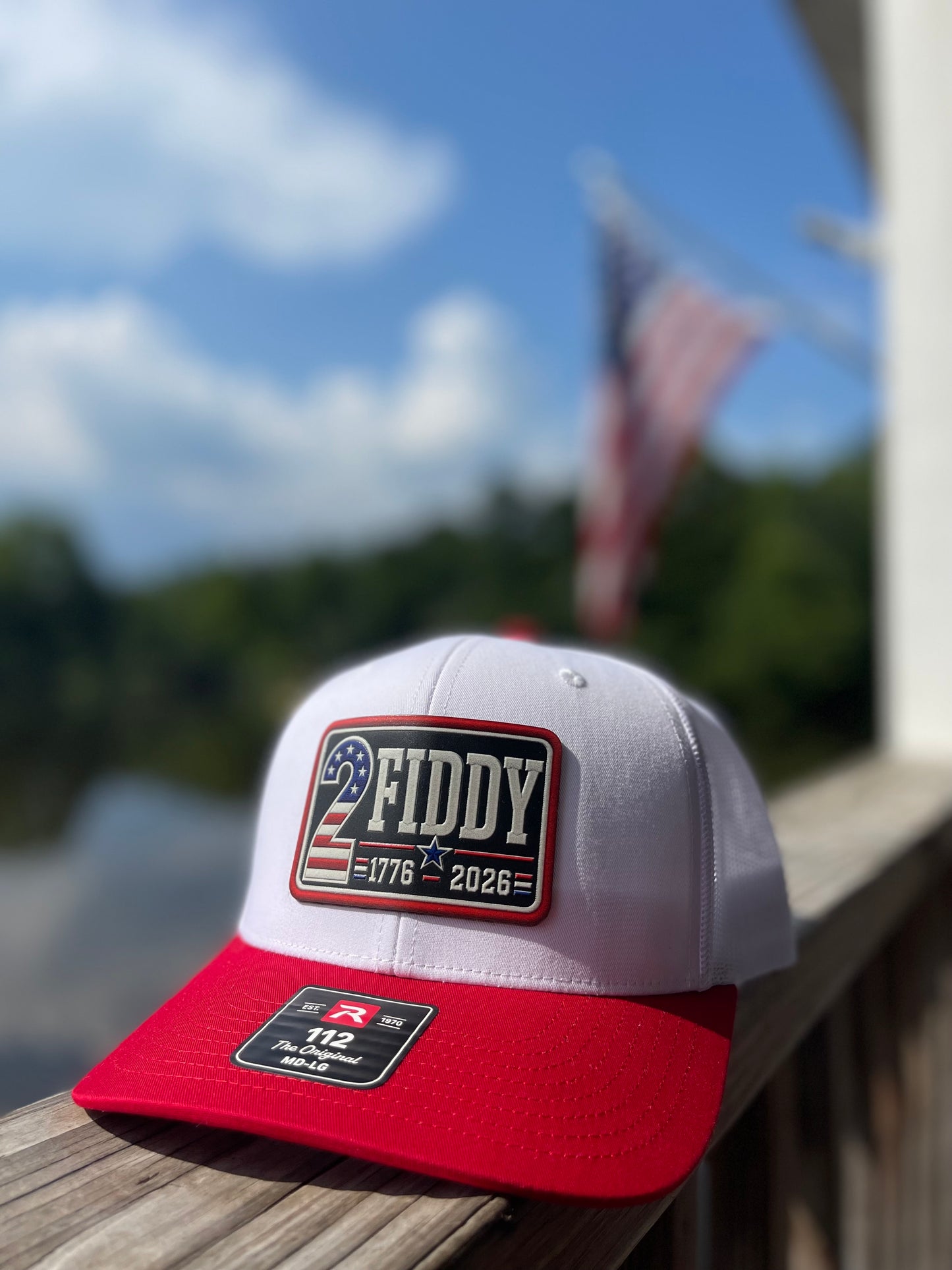 2 Fiddy (250) White/Red Richardson 112 Snap Back