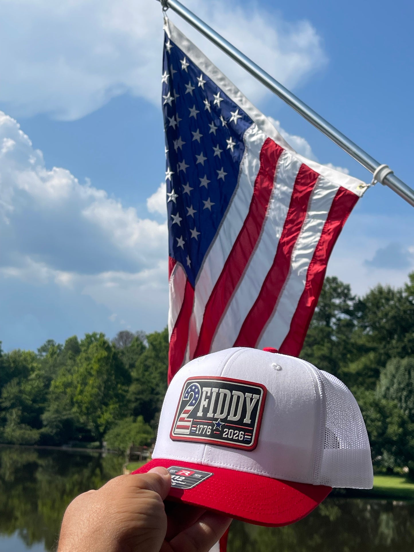 2 Fiddy (250) White/Red Richardson 112 Snap Back