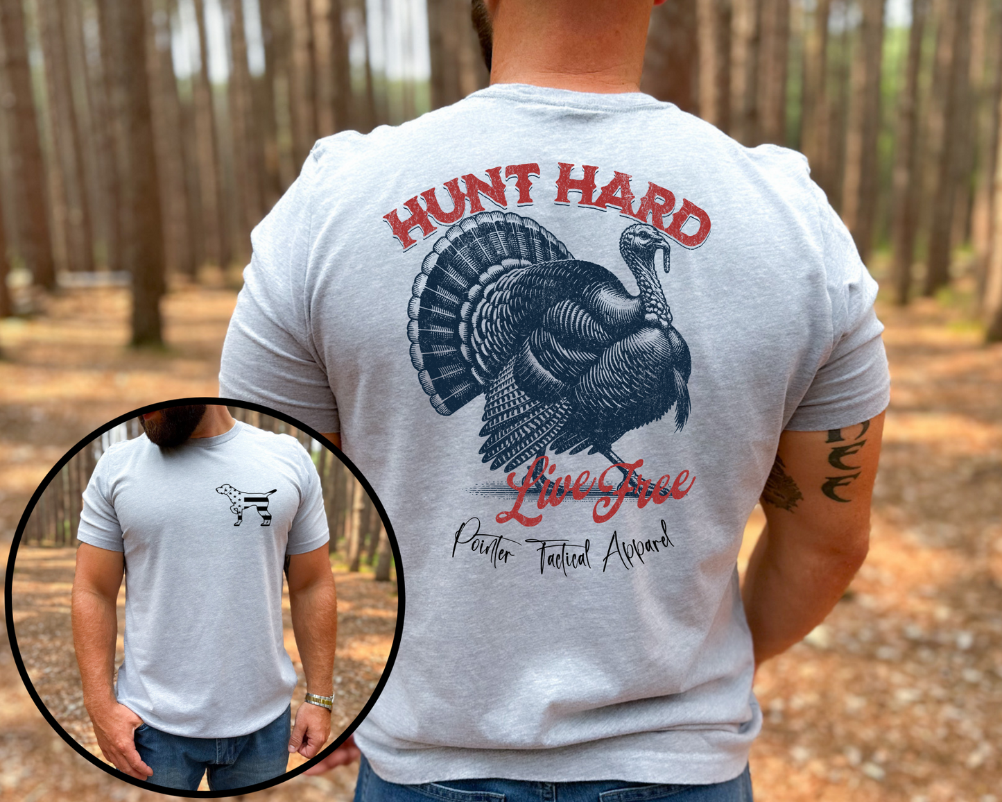 Hunt Hard Live Free Turkey Shirt