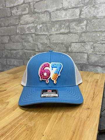 67 Ice Cream Donut Patch Hat – Light Blue/White Richardson Trucker