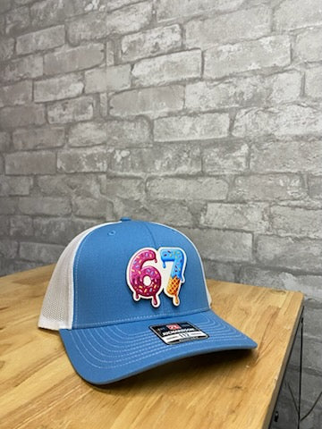 67 Ice Cream Donut Patch Hat – Light Blue/White Richardson Trucker