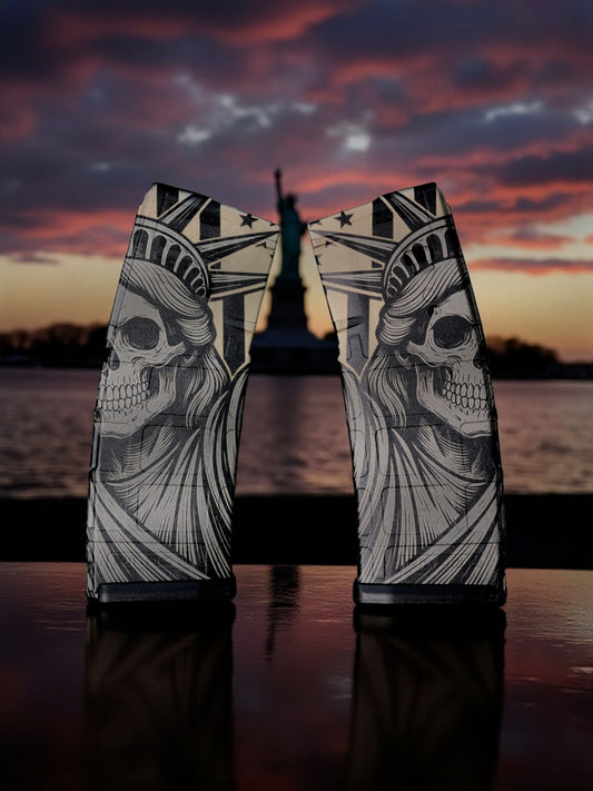 Lady Liberty Reaper Custom Laser Engraved AR Magazines – Pointer Tactical Customs