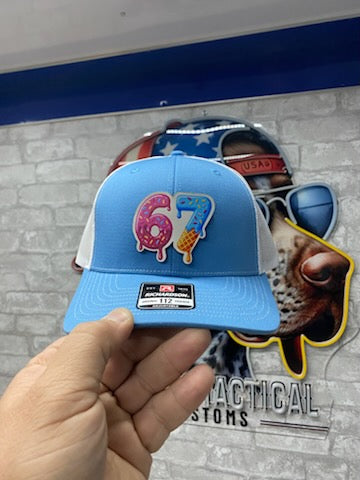 67 Ice Cream Donut Patch Hat – Light Blue/White Richardson Trucker