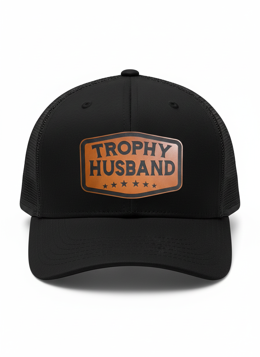 Trophy Husband Leather Patch Hat
