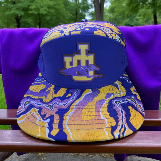 Jones County Purple & Gold Topographic Snapback Hat