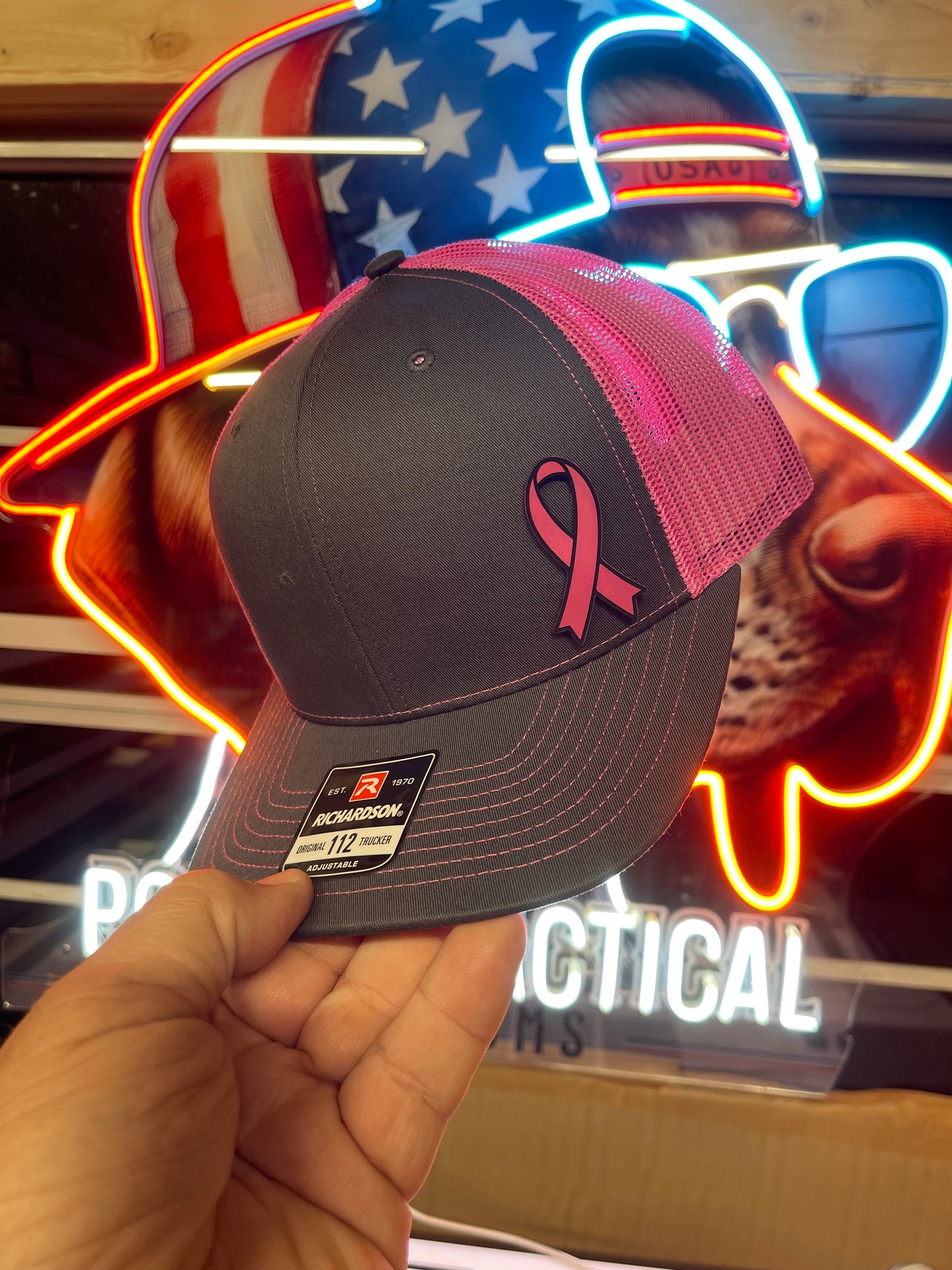Breast Cancer Awareness Hat – Pink Ribbon Trucker Hat | Pointer Tactical Customs
