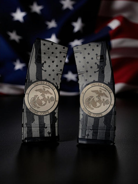 USMC “Semper Fi” Custom Laser Engraved AR Magazines – Pointer Tactical Customs