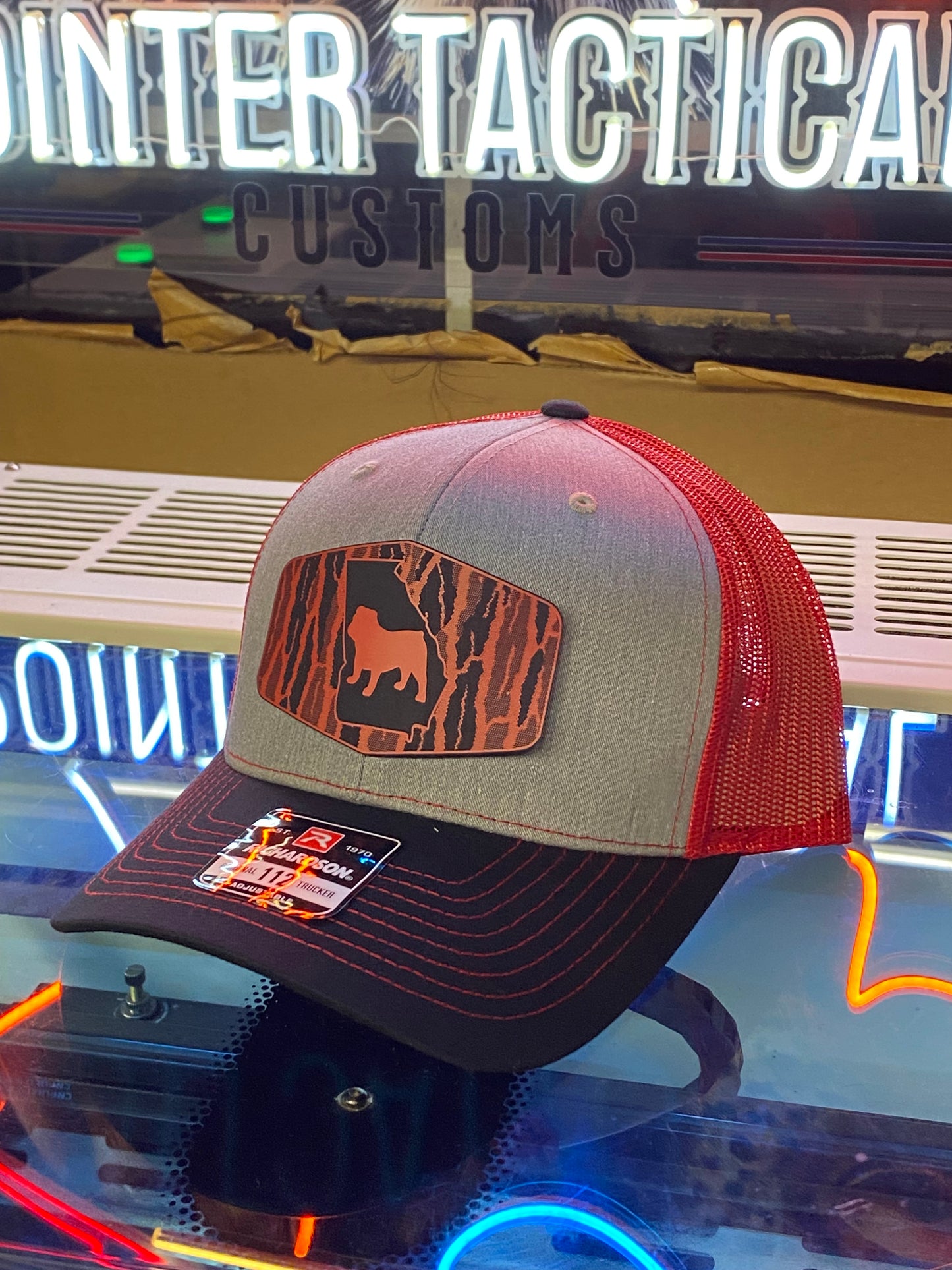 Georgia Camo Bulldog Gray/Black Red Mesh