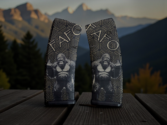 Bigfoot “FAFO” Custom Laser-Engraved AR-15 Magazine – Sasquatch Middle Finger Design | Pointer Tactical Customs