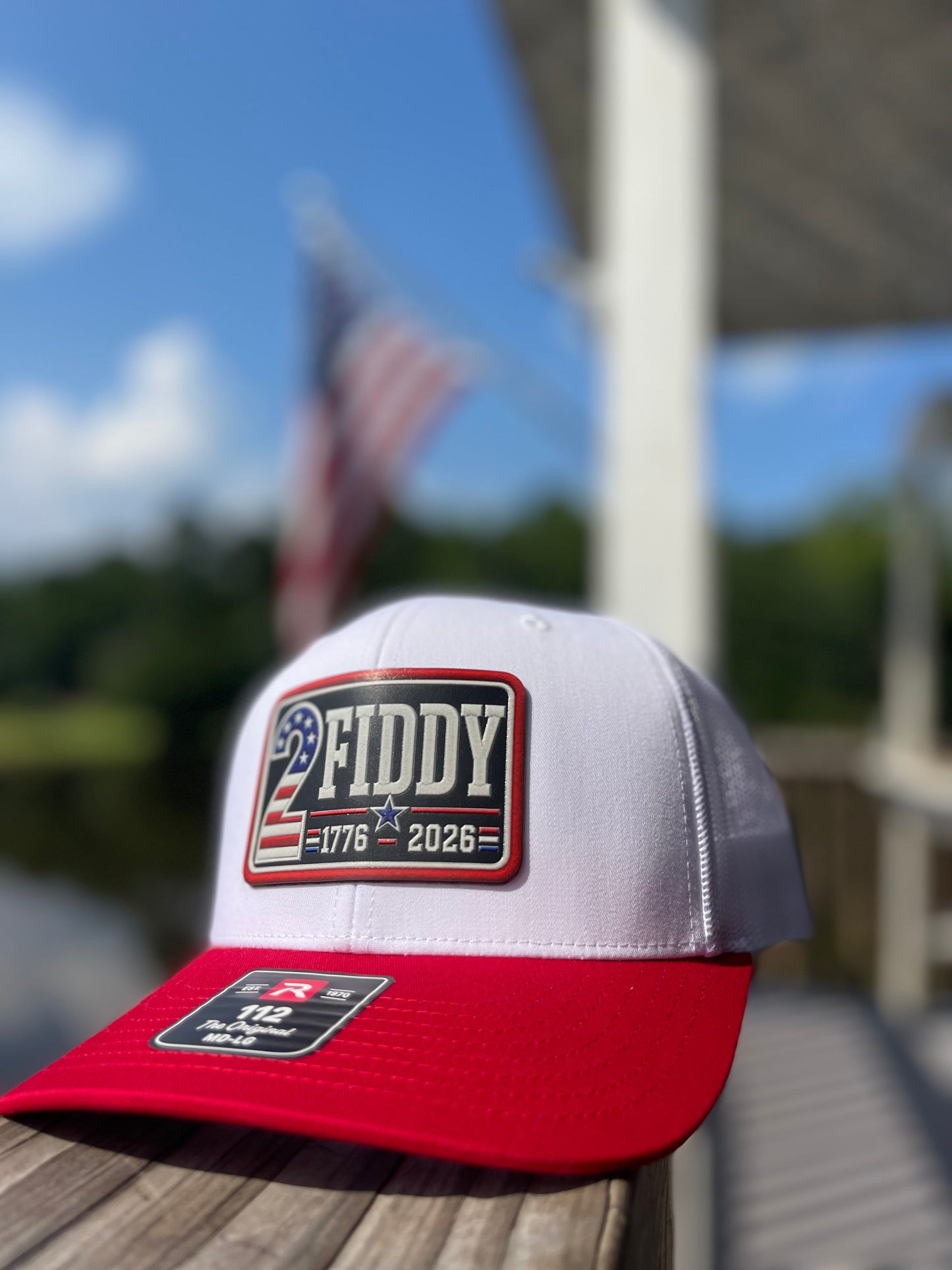 2 Fiddy (250) White/Red Richardson 112 Snap Back