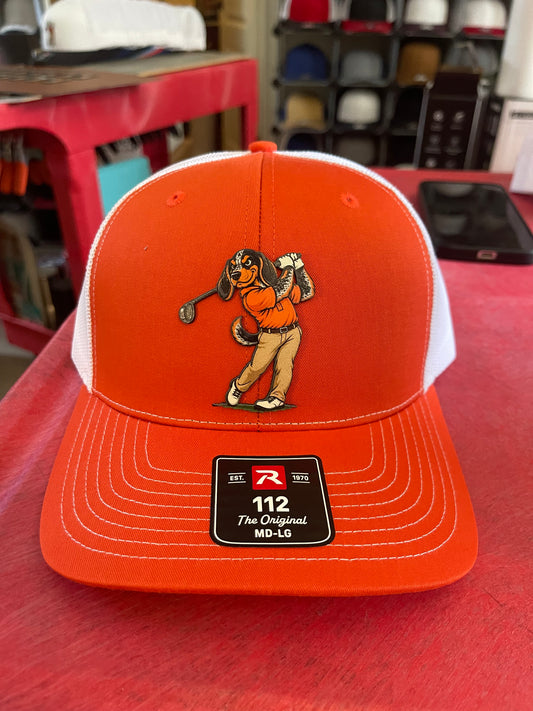 Hound Golfer on a Richardson 112 SnapBack ￼