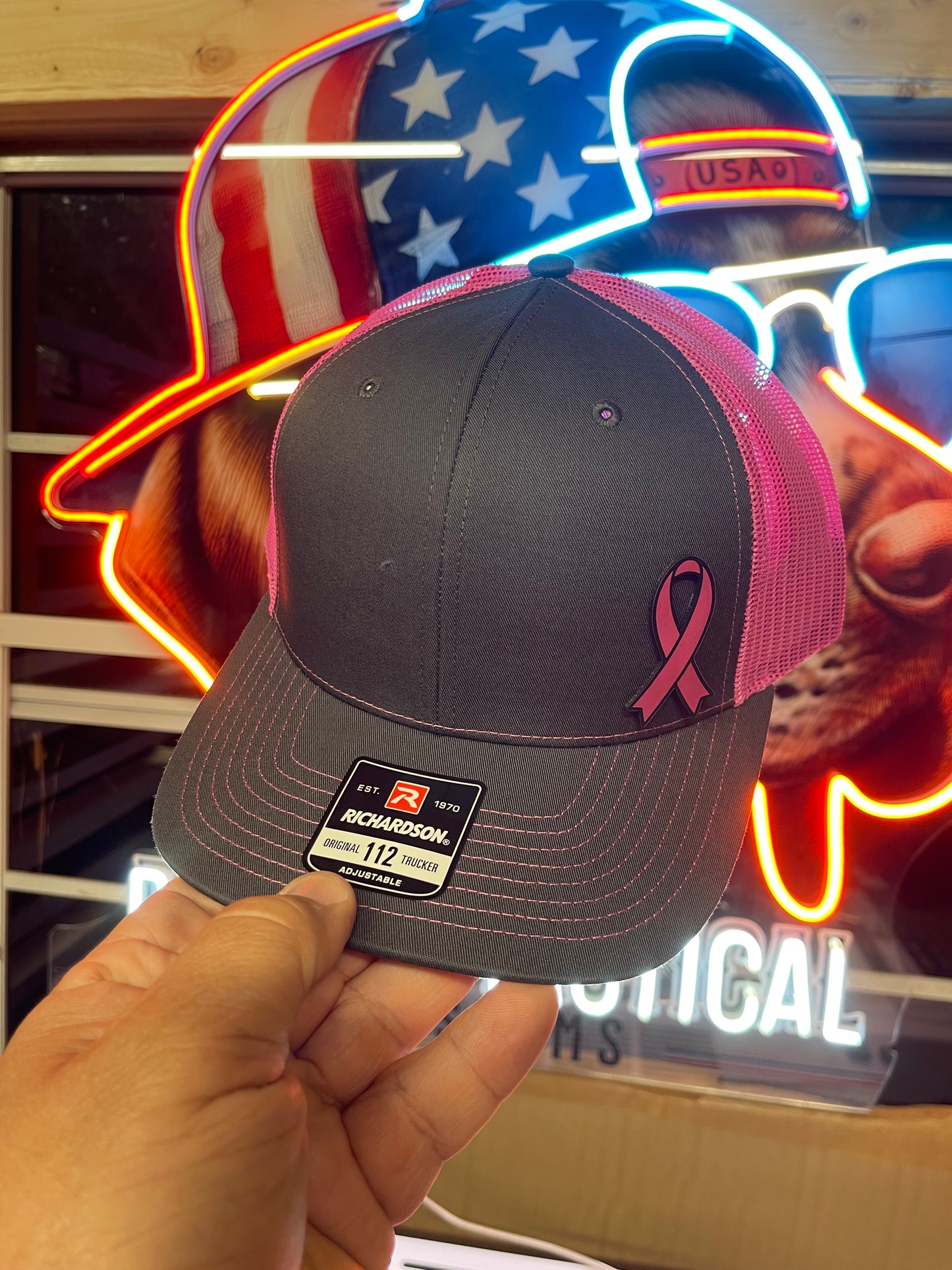 Breast Cancer Awareness Hat – Pink Ribbon Trucker Hat | Pointer Tactical Customs