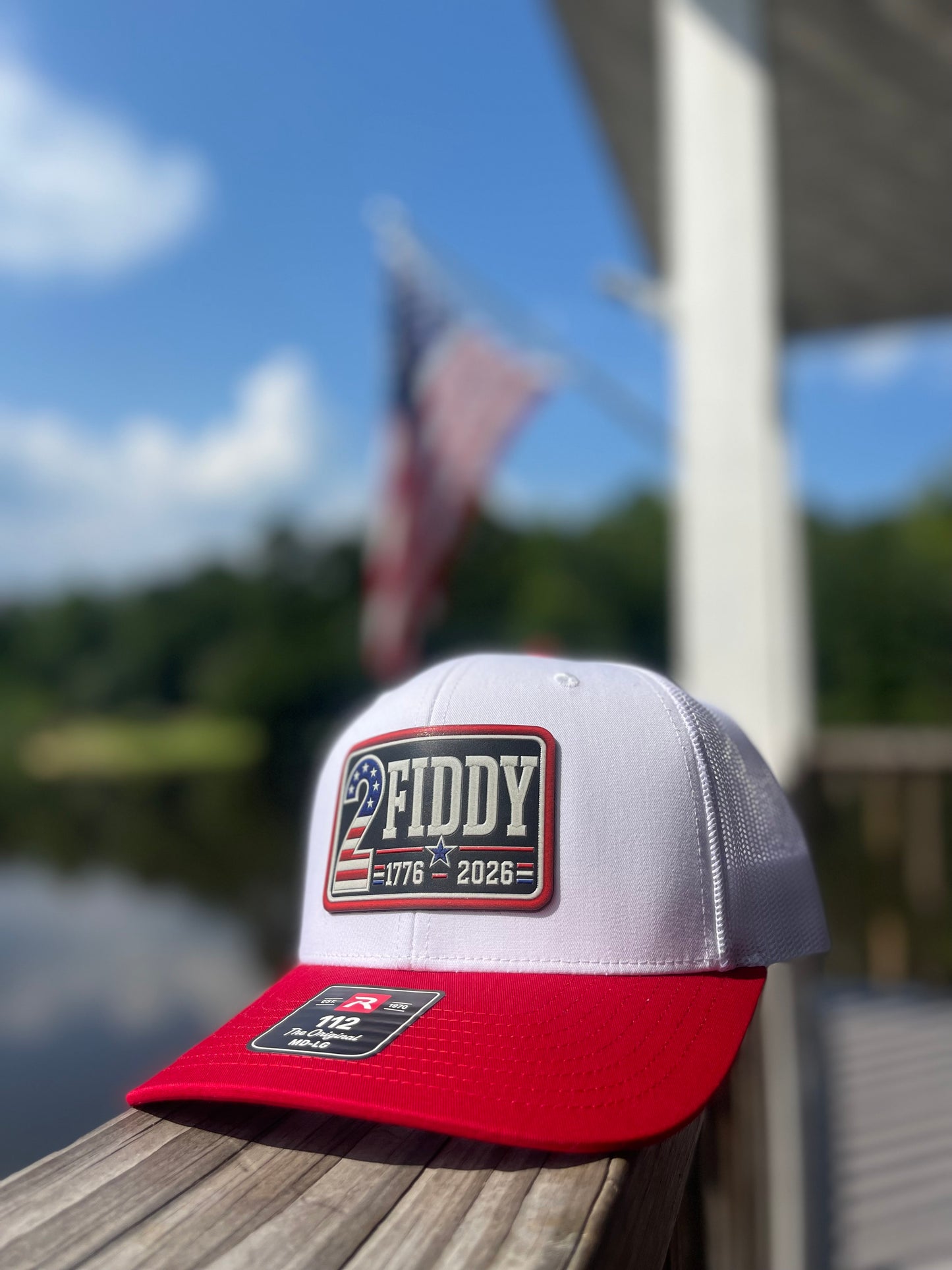 2 Fiddy (250) White/Red Richardson 112 Snap Back