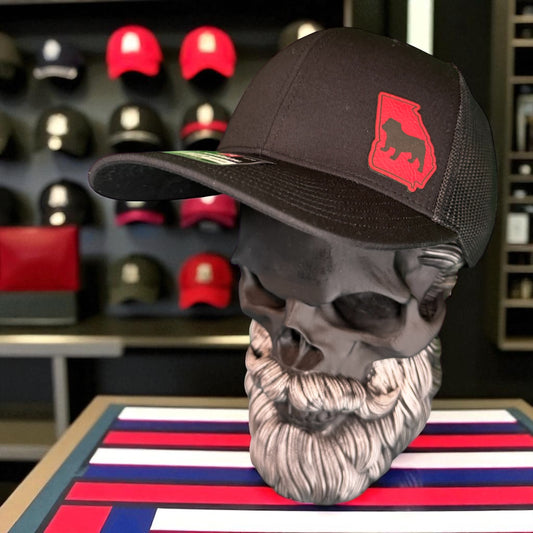 Georgia Bulldog State Patch – Black Richardson 112 Trucker Hat”