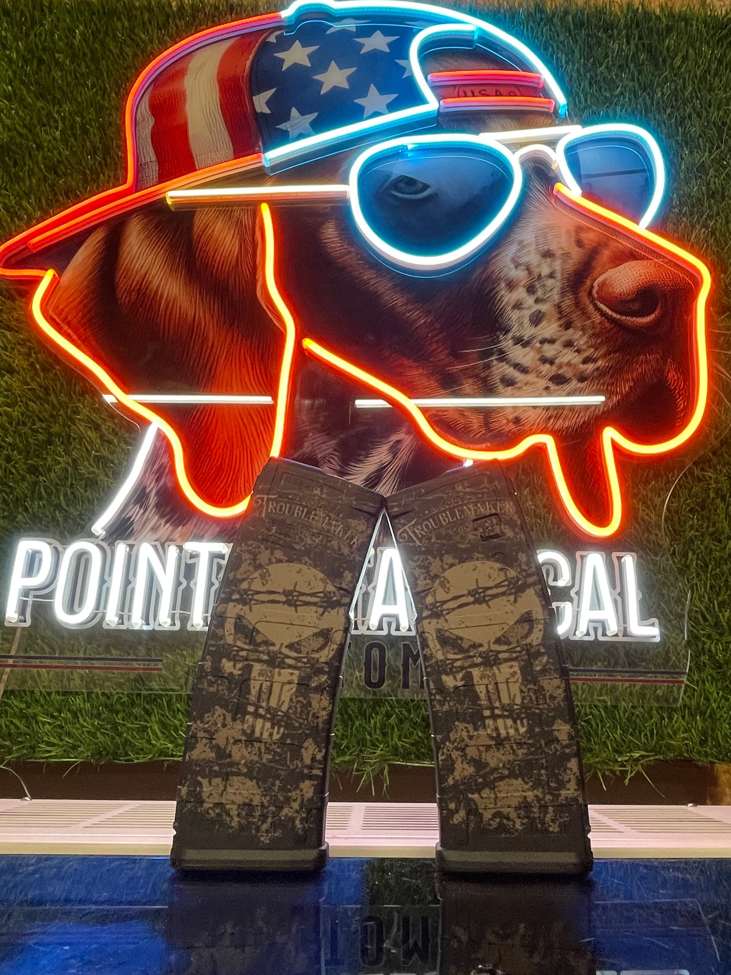 Custom Laser-Engraved “Troublemaker” AR Mag – Distressed Skull & Barbed Wire Edition | Pointer Tactical Customs