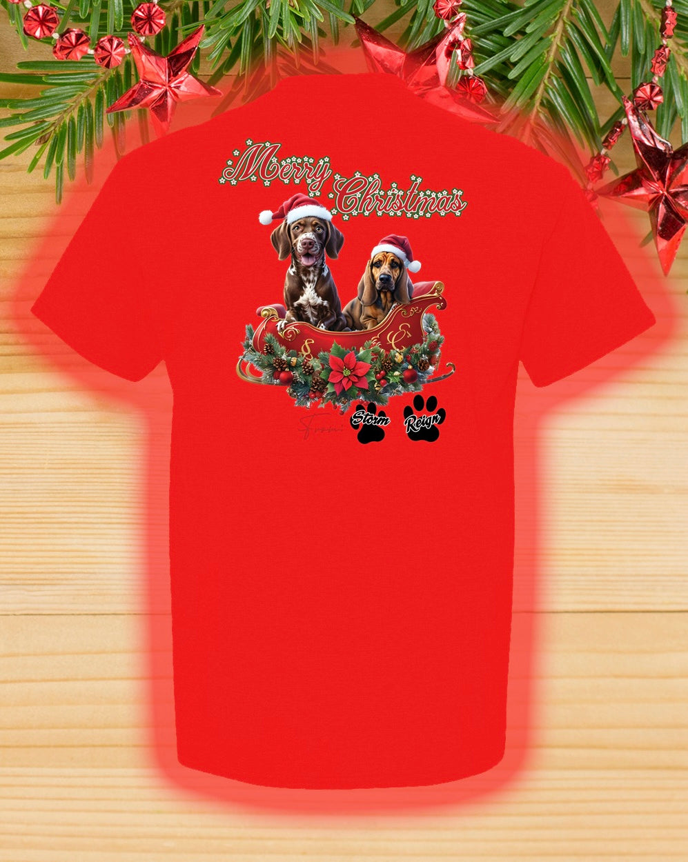 Limited Edition K9 Storm/K9 Reign Christmas Shirts