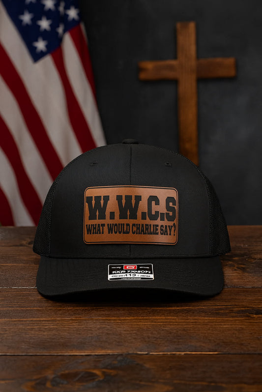 America W.W.C.S. What would Charlie Kirk Say richardson 112 Hat