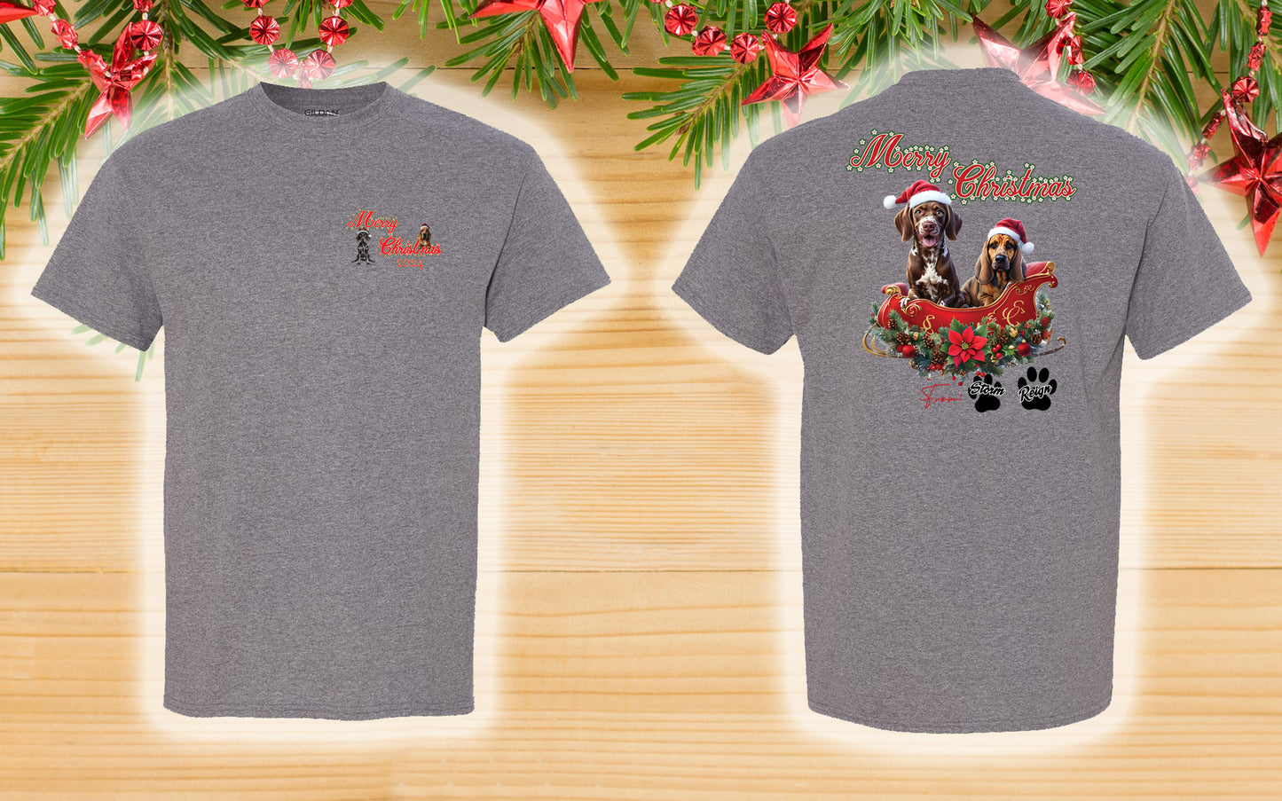 Limited Edition K9 Storm/K9 Reign Christmas Shirts