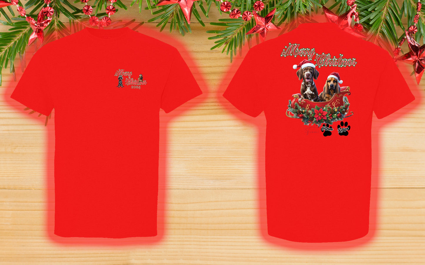 Limited Edition K9 Storm/K9 Reign Christmas Shirts