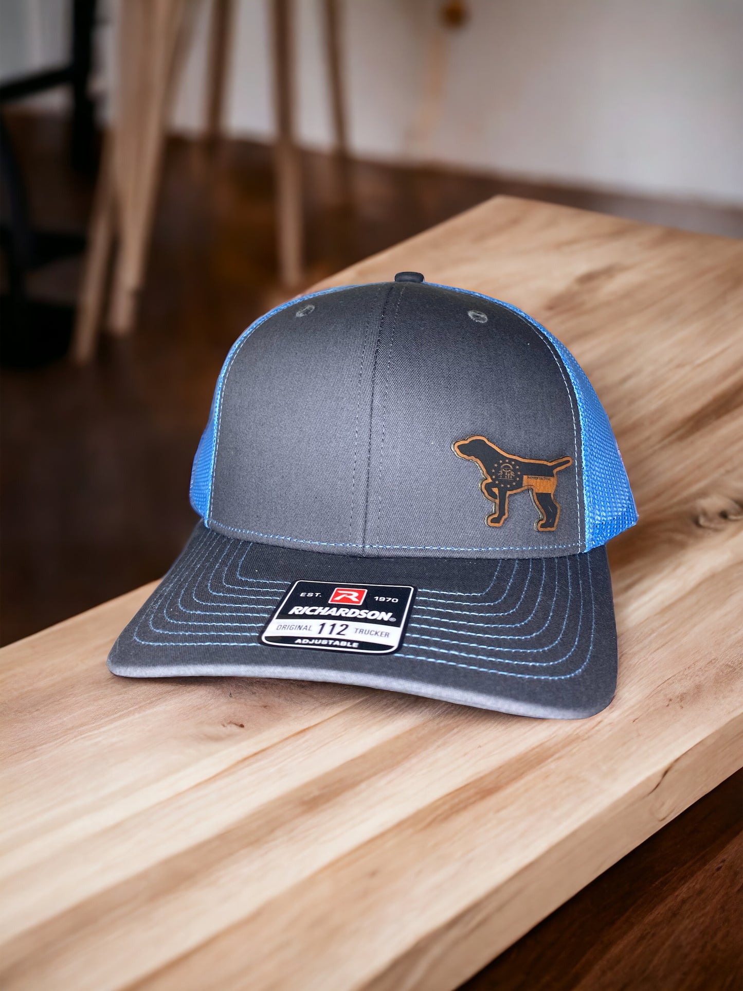 K9 Storm GA Flag Leather Pointer Richardson 112 Trucker Hat