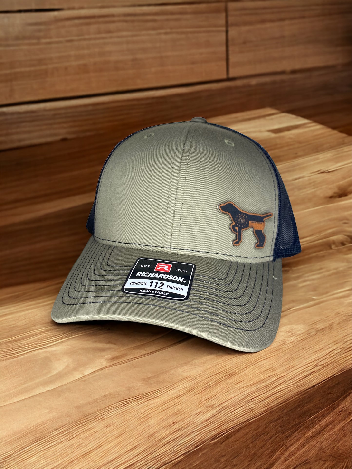 K9 Storm GA Flag Leather Pointer Richardson 112 Trucker Hat