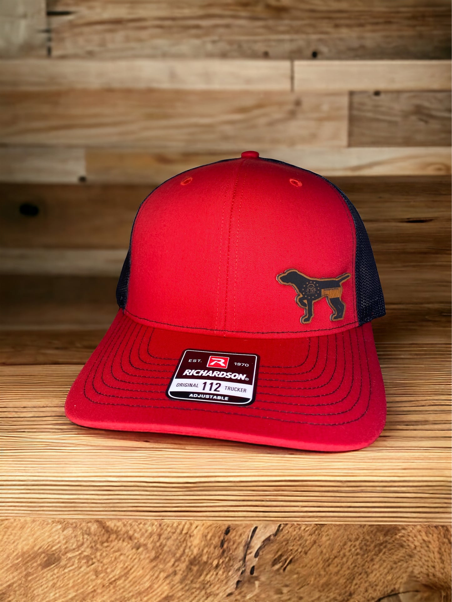 K9 Storm GA Flag Leather Pointer Richardson 112 Trucker Hat