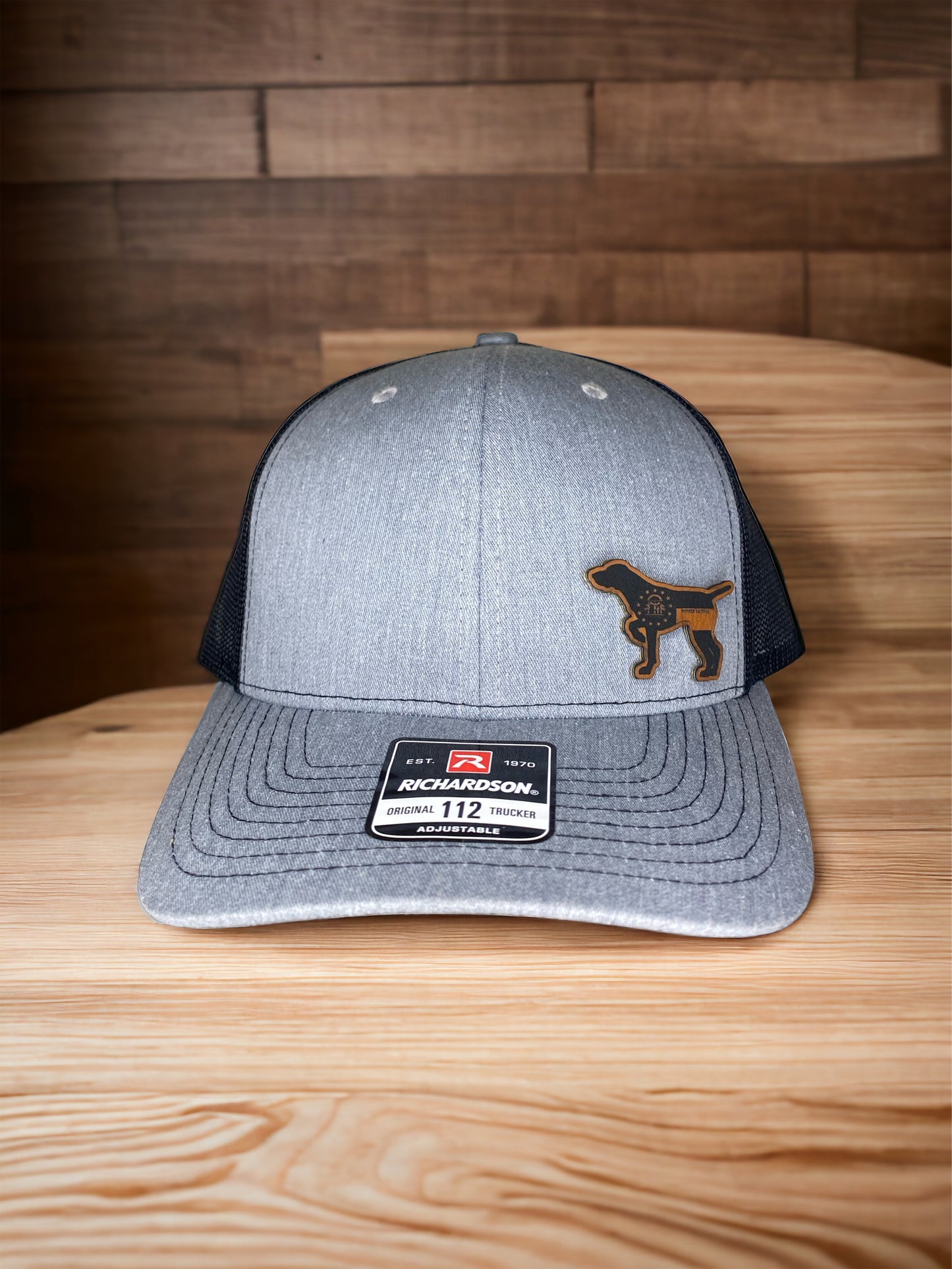 K9 Storm GA Flag Leather Pointer Richardson 112 Trucker Hat