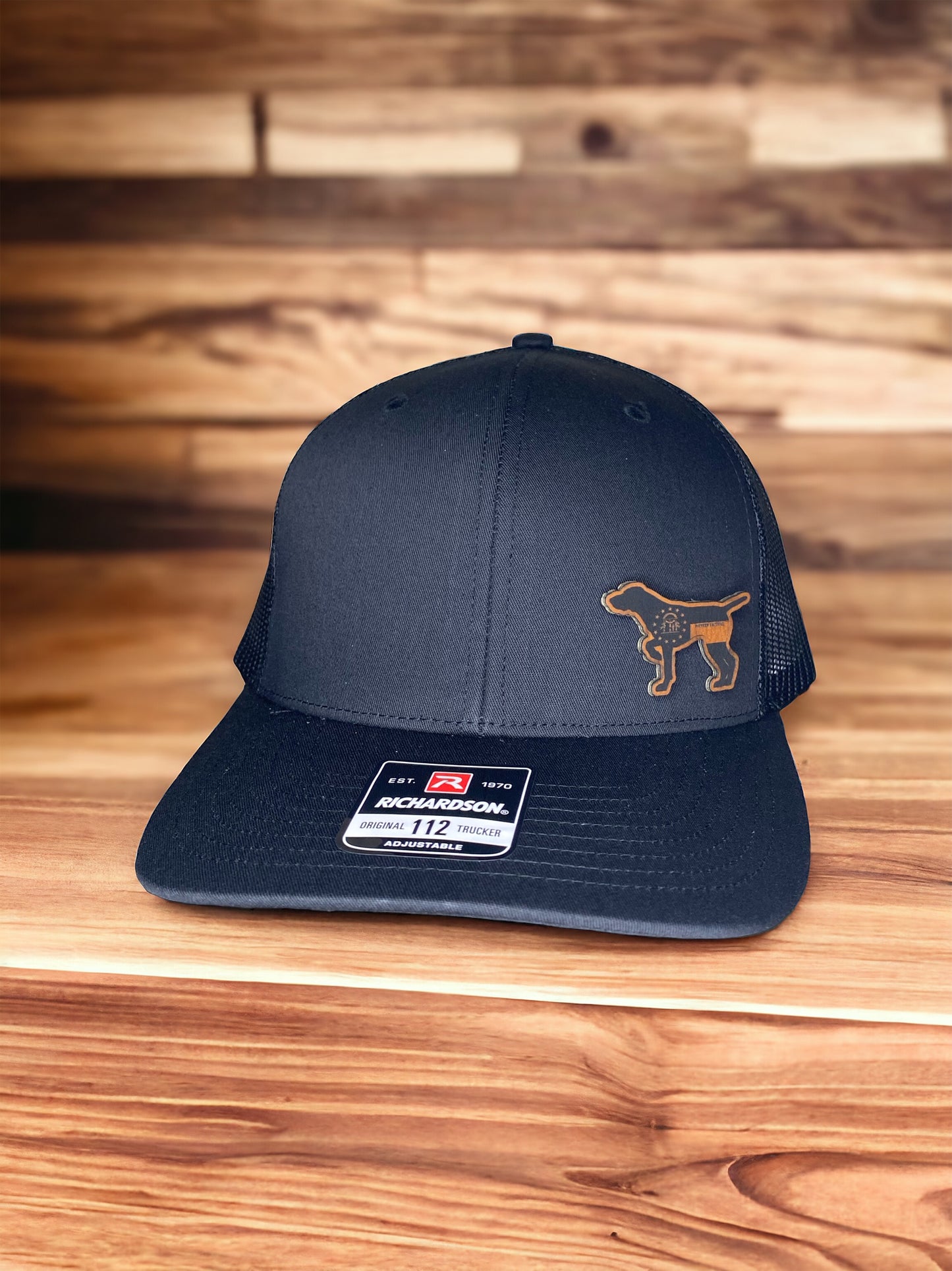 K9 Storm GA Flag Leather Pointer Richardson 112 Trucker Hat