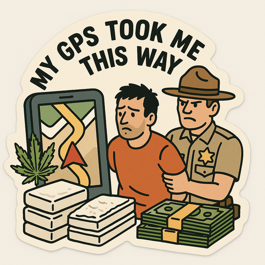 My GPS Took Me This Way – Sheriff Edition Vinyl Sticker